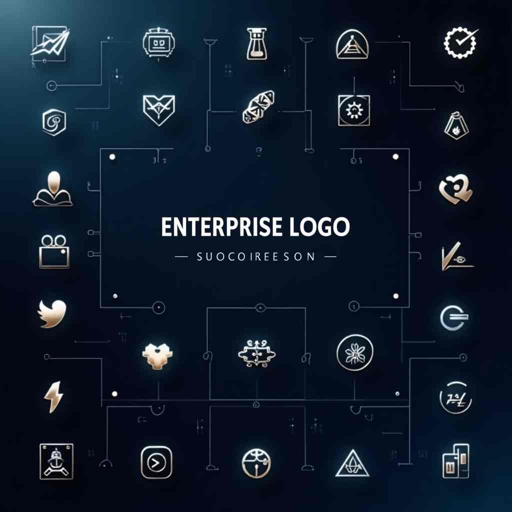Enterprise logo templates design vector graphics collection